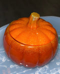 Pumpkin Glitter Resin Jar